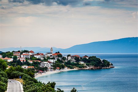 simsearch:400-06748044,k - Town of Gradac on Makarska Riviera and Island Brac in Background, Croatia Stock Photo - Budget Royalty-Free & Subscription, Code: 400-07111918