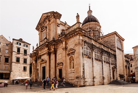 simsearch:400-07123850,k - Virgin Mary Ascension Cathedral in Dubrovnik, Croatia Foto de stock - Super Valor sin royalties y Suscripción, Código: 400-07111920