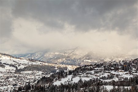simsearch:400-07309469,k - Aerial View on Ski Resort Megeve in French Alps, France Stock Photo - Budget Royalty-Free & Subscription, Code: 400-07111948