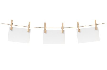 simsearch:400-05913848,k - paper cards hanging on the rope, isolated Photographie de stock - Aubaine LD & Abonnement, Code: 400-07112330