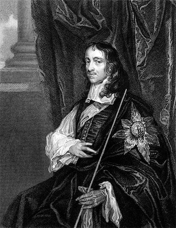 simsearch:400-07111322,k - Thomas Wriothesley, 4th Earl of Southampton (1607-1667) on engraving from 1827. English statesman. Engraved by T.Wright and published in ''Portraits of Illustrious Personages of Great Britain'',UK,1827. Photographie de stock - Aubaine LD & Abonnement, Code: 400-07112566