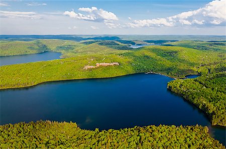 panorama lake of sacacomie  in quebec canada Stock Photo - Budget Royalty-Free & Subscription, Code: 400-07112624