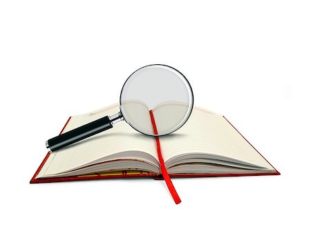 simsearch:400-07471021,k - Magnifying Glass on Open Book Stock Photo - Budget Royalty-Free & Subscription, Code: 400-07112681