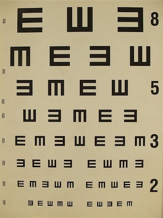 Eye test chart old paper Stock Photo - Budget Royalty-Free & Subscription, Code: 400-07113100