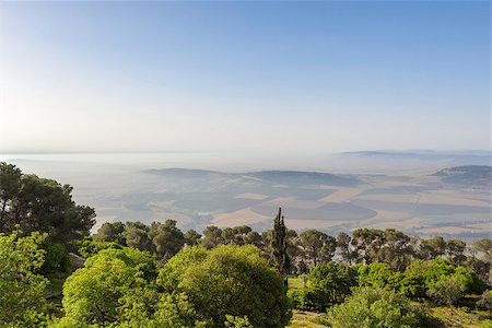 Holy Land view from Mount Tabor Stock Photo - Budget Royalty-Free & Subscription, Code: 400-07113353