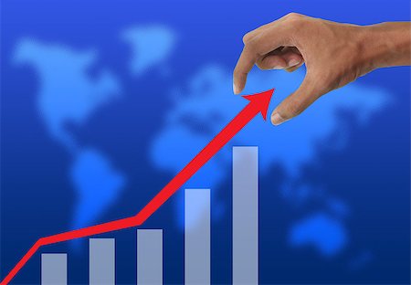 simsearch:400-05348137,k - Hand holding and business graph Photographie de stock - Aubaine LD & Abonnement, Code: 400-07113727