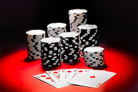 simsearch:400-04672615,k - Poker, royal flush and gambling chips. Stock Photo - Budget Royalty-Free & Subscription, Code: 400-07124104