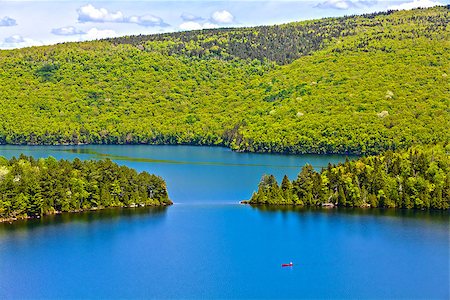 panorama lake of sacacomie  in quebec canada Stock Photo - Budget Royalty-Free & Subscription, Code: 400-07124158