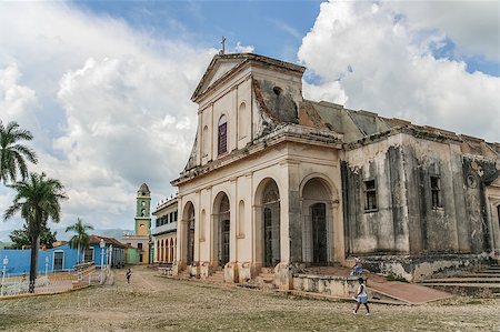 small town american church - Old colonial cathedral in the center of Trinidad, Cuba. Stock Photo - Budget Royalty-Free & Subscription, Code: 400-07124221