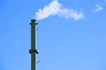 simsearch:640-03265276,k - Smokestack at a clear summer day. Stock Photo - Budget Royalty-Free & Subscription, Code: 400-07124511