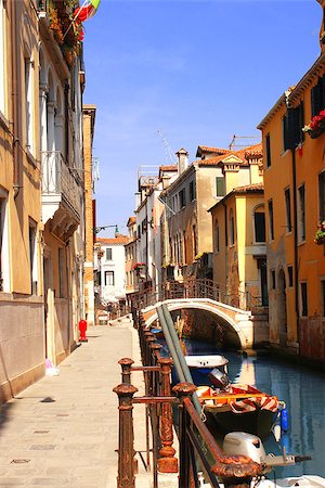 simsearch:400-05159849,k - Venice street, Italy. Summer day Stock Photo - Budget Royalty-Free & Subscription, Code: 400-07125546