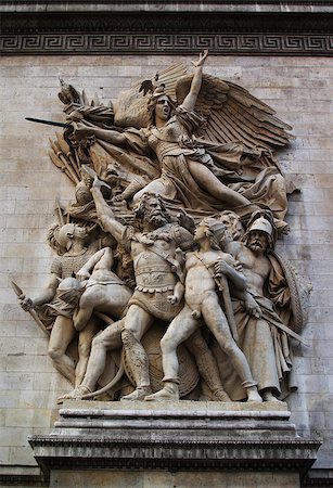 Low relief Marseillaise on Triumphal Arch in Paris Foto de stock - Super Valor sin royalties y Suscripción, Código: 400-07125667