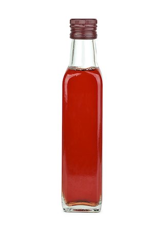 Glass bottle with red wine vinegar  isolated on the white background Stock Photo - Budget Royalty-Free & Subscription, Code: 400-07123012