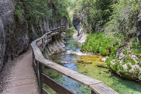 Board walk through Cerrada de Elias gorge in Cazorla National Park Stock Photo - Budget Royalty-Free & Subscription, Code: 400-07123587