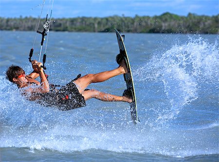 young and talented kitesurfer in brazil tatajuba, Jericoacoara ceara Stock Photo - Budget Royalty-Free & Subscription, Code: 400-07123831