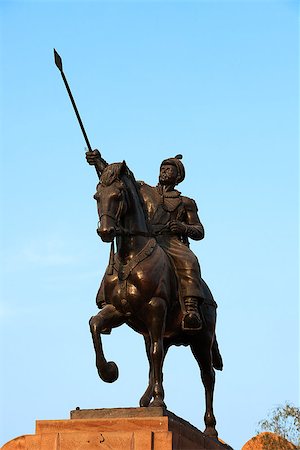 Jganga singh statue junagarh Fort in city of Bikaner rajasthan state in india Stock Photo - Budget Royalty-Free & Subscription, Code: 400-07123925