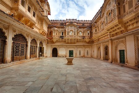 fresco painting rajasthan - the palace inside Meherangarh Fort in the beautiful city of jodhpur in rajasthan state in india Stock Photo - Budget Royalty-Free & Subscription, Code: 400-07123978