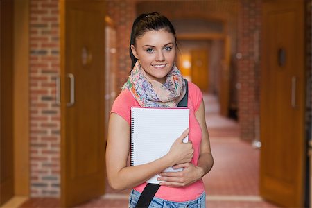 simsearch:400-07267769,k - Pretty smiling student standing in hallway in school Stock Photo - Budget Royalty-Free & Subscription, Code: 400-07141881