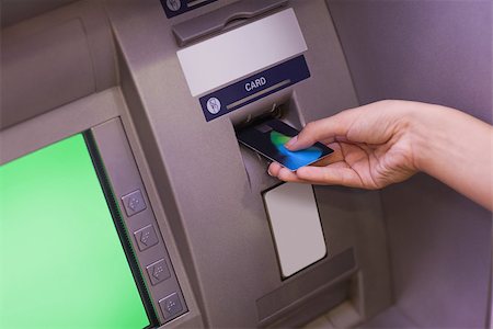 simsearch:400-07142149,k - Close up of hand withdrawing cash at an ATM Stock Photo - Budget Royalty-Free & Subscription, Code: 400-07142146