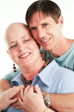 simsearch:400-03972427,k - Loving husband supporting his wife through her cancer treatment. Foto de stock - Super Valor sin royalties y Suscripción, Código: 400-07165115
