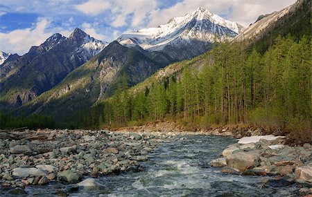 sayan mountains - Shumak River in the Eastern Sayan Mountains Stock Photo - Budget Royalty-Free & Subscription, Code: 400-07165470