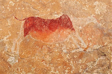 Bushmen (san) rock painting of an antelope, Drakensberg mountains, South Africa Photographie de stock - Aubaine LD & Abonnement, Code: 400-07166110