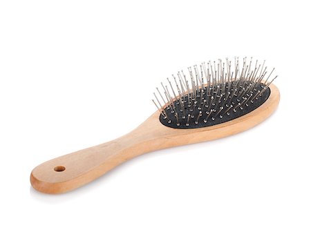 simsearch:400-08094595,k - Hair brush. Isolated on white background Stock Photo - Budget Royalty-Free & Subscription, Code: 400-07166556