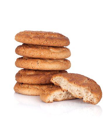 simsearch:400-07090594,k - Homemade cookies. Isolated on white background Foto de stock - Super Valor sin royalties y Suscripción, Código: 400-07166624