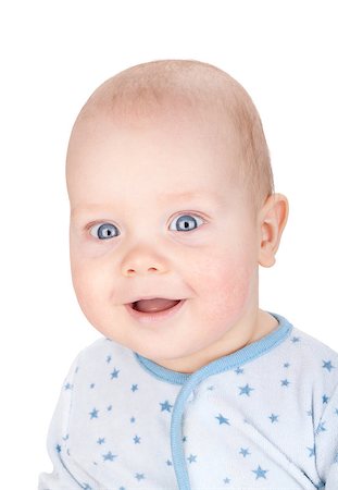 simsearch:400-07506232,k - Cute smiling baby boy. Isolated on white background Stock Photo - Budget Royalty-Free & Subscription, Code: 400-07166728