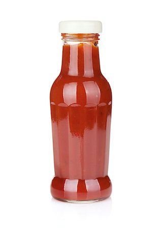 Tomato ketchup bottle. Isolated on white background Stock Photo - Budget Royalty-Free & Subscription, Code: 400-07166722