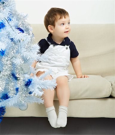 simsearch:400-07088886,k - beautiful happy small kid decorate christmas tree Stock Photo - Budget Royalty-Free & Subscription, Code: 400-07167057