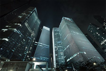 Office buildings - skyscrapers. View from bottom to top Stock Photo - Budget Royalty-Free & Subscription, Code: 400-07167194