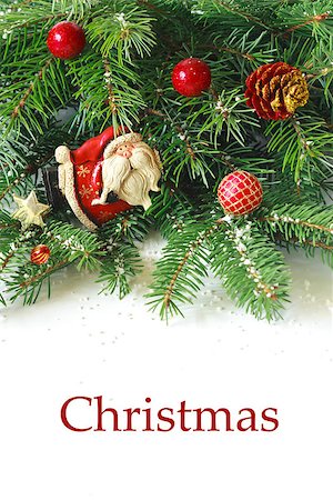 simsearch:400-04546543,k - Funny Christmas decoration with Santa. Foto de stock - Royalty-Free Super Valor e Assinatura, Número: 400-07167376
