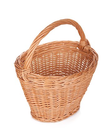 simsearch:400-05194830,k - Empty basket. Isolated on white background Stockbilder - Microstock & Abonnement, Bildnummer: 400-07167448