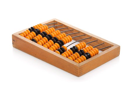 simsearch:400-05682310,k - Wooden abacus. Isolated on white background Stockbilder - Microstock & Abonnement, Bildnummer: 400-07167450