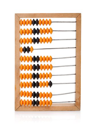 simsearch:400-05682310,k - Wooden abacus. Isolated on white background Stockbilder - Microstock & Abonnement, Bildnummer: 400-07167451