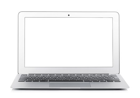 small business computers - Netbook with white blank screen. Isolated on white background Photographie de stock - Aubaine LD & Abonnement, Code: 400-07167452