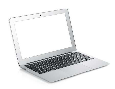 simsearch:400-06851376,k - Netbook with white blank screen. Isolated on white background Stock Photo - Budget Royalty-Free & Subscription, Code: 400-07167453