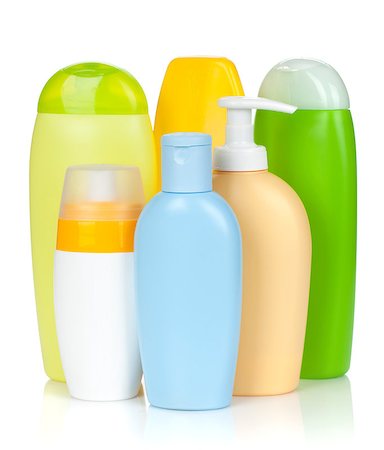 simsearch:6108-05857147,k - Bath bottles. Isolated on white background Stockbilder - Microstock & Abonnement, Bildnummer: 400-07167525