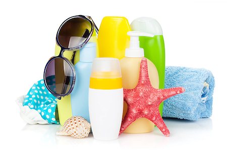 simsearch:400-05279016,k - Beach items. Isolated on white background Photographie de stock - Aubaine LD & Abonnement, Code: 400-07167527