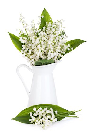 simsearch:400-07179442,k - Lily of the valley in jug. Isolated on white background Stock Photo - Budget Royalty-Free & Subscription, Code: 400-07167602