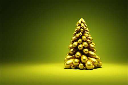 Modern symbolic Christmas tree, 3d render Stock Photo - Budget Royalty-Free & Subscription, Code: 400-07167815