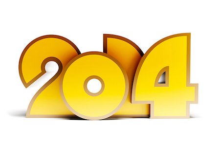 new year 2014, 3d render Stock Photo - Budget Royalty-Free & Subscription, Code: 400-07167818