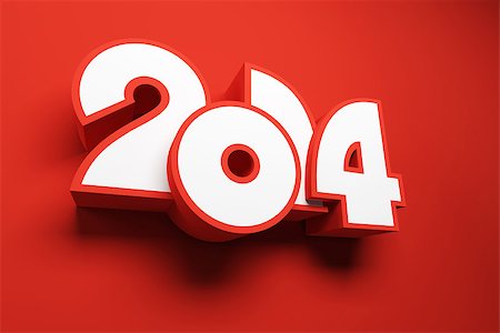 new year 2014, 3d render Stock Photo - Budget Royalty-Free & Subscription, Code: 400-07167819