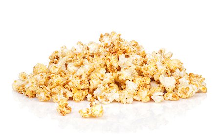 sweet and salty - Popcorn heap. Isolated on white background Stock Photo - Budget Royalty-Free & Subscription, Code: 400-07168667