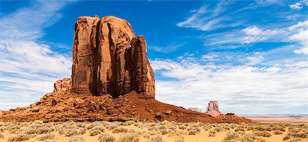 simsearch:400-05361560,k - Complementary colours blue and orange in this iconic view of Monument Valley, USA Photographie de stock - Aubaine LD & Abonnement, Code: 400-07169054