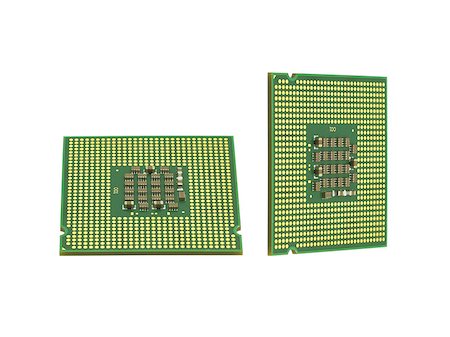 simsearch:400-03966982,k - The computer the processor on a white background is isolated gold color with a microcircuit Stock Photo - Budget Royalty-Free & Subscription, Code: 400-07169128
