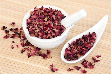 simsearch:400-07175956,k - Rose flower petals used in chinese and natural alternative herbal medicine. Rosa chinensis. Stock Photo - Budget Royalty-Free & Subscription, Code: 400-07169404