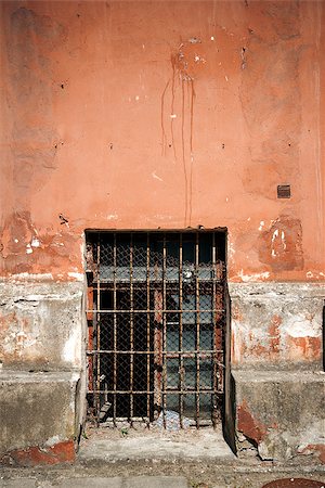 Old cracked wall with a window Stock Photo - Budget Royalty-Free & Subscription, Code: 400-07169787