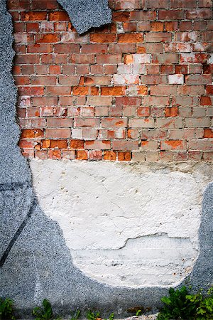 simsearch:400-06561774,k - Old broken weathered wall of bricks Stock Photo - Budget Royalty-Free & Subscription, Code: 400-07169788